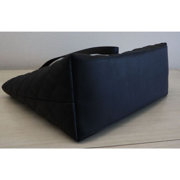 Tommy Hilfiger 69J8162 001 Women's Large Black Quilted Shoulder Tote Bag - Picture 3 of 8